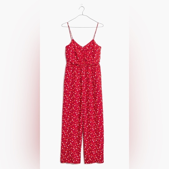 Madewell Pants - Madewell Ruched Wide-Leg Jumpsuit in Prairie Posies Size 0
